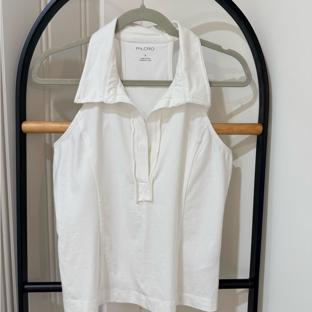 Pilcro Women's Cream Collared Blouse
